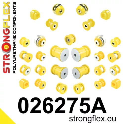 026275A: Full suspension polyurethane bush kit SPORT 21,5mm Custom 221949 221956 - 65mm Yellow