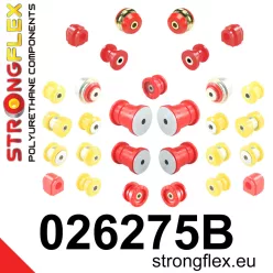   026275B: Full suspension polyurethane bush kit 21,5mm 18,5mm 221949 221942 - 60mm Black