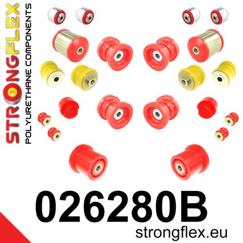 026280B: Full suspension bush kit 29mm Red