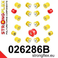   026286B: Full suspension polyurethane bush kit 20mm M10 M10 Red