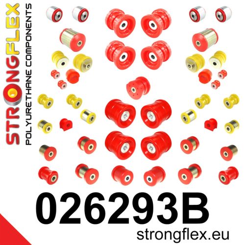 026293B: Full suspension polyurethane bush kit 25mm 19mm Black