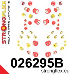 026295B: Full suspension polyurethane bush kit 25mm 18mm Red