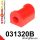 031320B: Front / rear anti roll bar bush SPORT 15mm Red