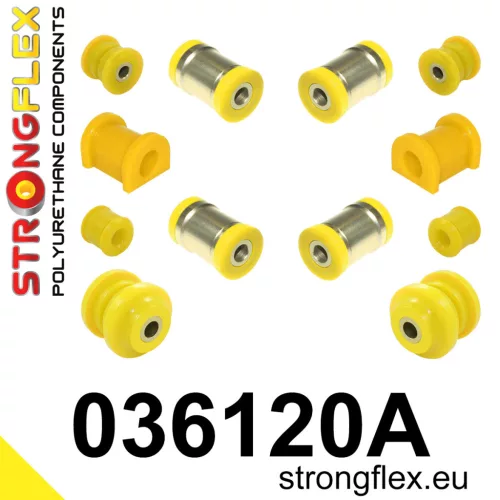 036120A: Rear suspension bush kit SPORT 14mm + Yellow