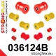 036124B: Rear suspension bush kit 19mm 4 x 031862A eccentric bush 031320 Red