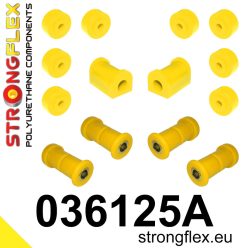   036125A: Rear suspension bush kit SPORT 15mm 4 x 031314 standard bush Black