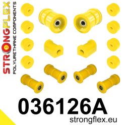   036126A: Rear suspension bush kit SPORT 15mm 4 x 031314 standard bush Yellow