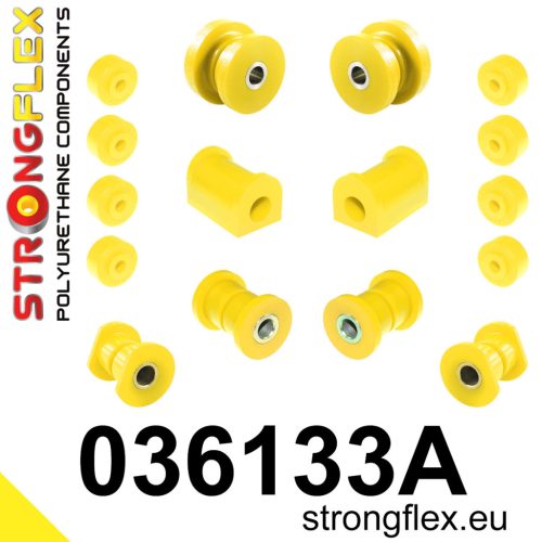 036133A: Front suspension bush kit SPORT 21mm 031321 Yellow