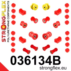   036134B: Full suspension polyurethane bush kit 17mm 15mm 031981 4 x 031860A eccentric bush Black