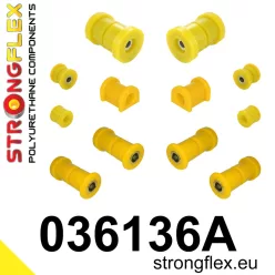   036136A: Rear suspension bush kit SPORT 12mm 4 x 031860A eccentric bush 031167 Black