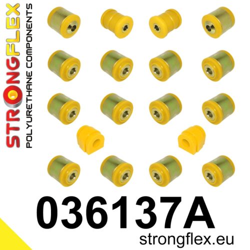 036137A: Rear suspension bush kit SPORT 15mm Yellow
