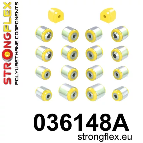 036148A: Rear suspension bush kit SPORT 22mm Yellow