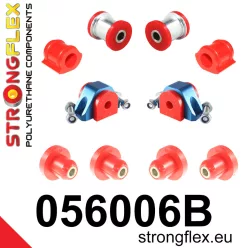   056006B: Front suspension and ream beam bush kit 16mm M10 Red