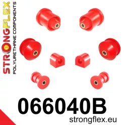 066040B: Front suspension and ream beam bush kit 16mm Red