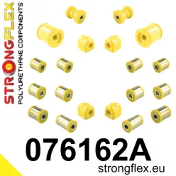   076162A: Full suspension bush kit SPORT 21mm 18mm 071465 - 12mm Yellow