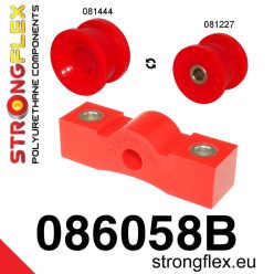   086058B: Shift lever stabilizer and extension mounting bush kit 081444 Red