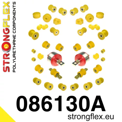 086130A: Full suspension bush kit polyurethane SPORT 18mm 13mm Insert 081101 - 31mm Black