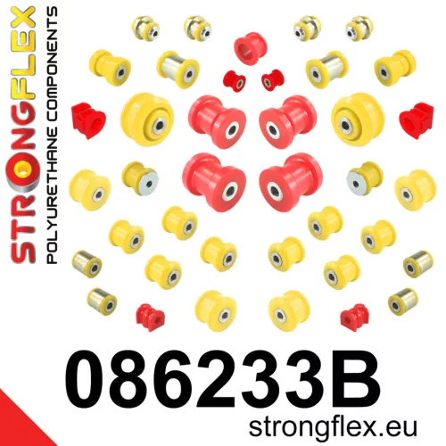 086233B: Full suspension bush kit Custom 13mm Red