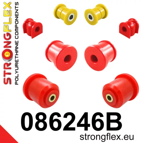086246B: Front suspension and ream beam bush kit 23mm Black