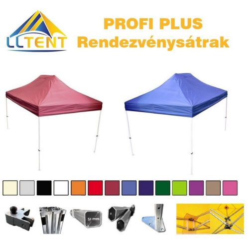 LLTent PROFI PLUS rendezvénysátor oldalfal nélküli - Zöld (3308c)