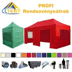   LLTent PROFI rendezvénysátor oldalfallal - Burgundy barna (491c)