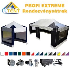   LLTent PROFI EXTREME rendezvénysátor oldalfallal - Zöld / Fehér (3308c)