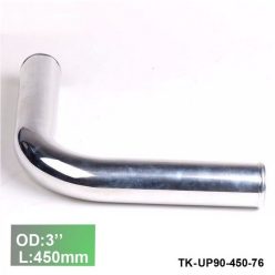   Alumínium cső idom 90 fokos  - átmérő 76mm / 3" - hossz 450mm