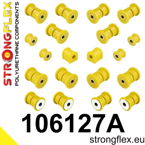 106127A: Rear suspension polyurethane bush kit SPORT 11mm Yellow