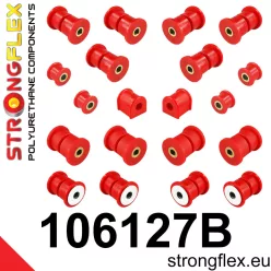 106127B: Rear suspension polyurethane bush kit 11mm Red