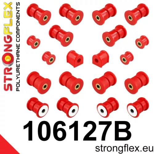 106127B: Rear suspension polyurethane bush kit 22mm Black