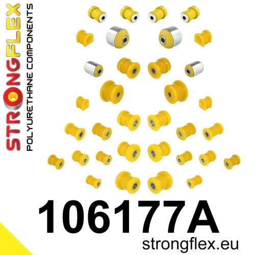106177A: Full suspension bush kit SPORT 21mm 12mm 27mm Yellow