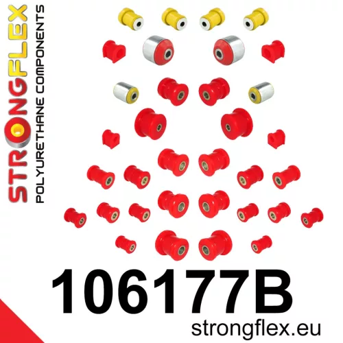 106177B: Full suspension bush kit 21mm 12mm 27mm Black