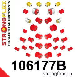 106177B: Full suspension bush kit 21mm 12mm 27mm Red