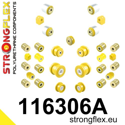 116306A: Full suspension polyurethane bush kit SPORT