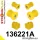 136221A: Front suspension bush kit SPORT 21mm 131134 Yellow