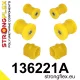 136221A: Front suspension bush kit SPORT 21mm 131134 Yellow