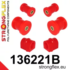 136221B: Front suspension bush kit 21mm 131134 Red