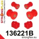 136221B: Front suspension bush kit 21mm 131134 Black