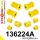 136224A: Rear suspension bush kit SPORT 15mm Yellow