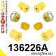 136226A: Front suspension and ream beam bush kit SPORT 18mm Yellow