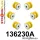 136230A: Front subframe bush kit SPORT 4x131974 (38mm), 2x131975 (40mm) Yellow