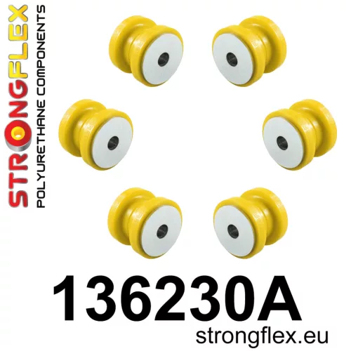 136230A: Front subframe bush kit SPORT 4x131974 (38mm), 2x131975 (40mm) Yellow