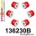 136230B: Front subframe bush kit 6x131974 (38mm) Red