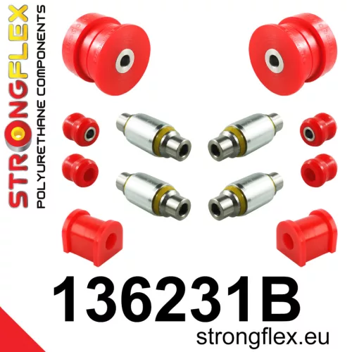 136231B: Rear suspension bush kit 14mm Red