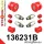 136231B: Rear suspension bush kit 17mm Black