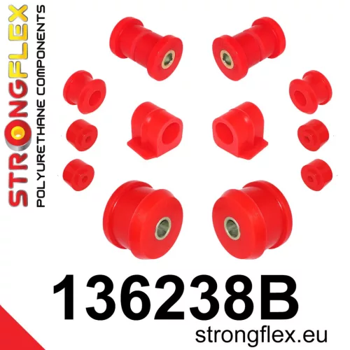 136238B: Front suspension bush kit 16mm 24mm Black