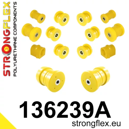 136239A: Full suspension polyurethane bush kit SPORT 21mm 131134 Yellow