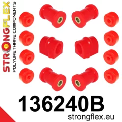 136240B: Front suspension bush kit 16mm Red