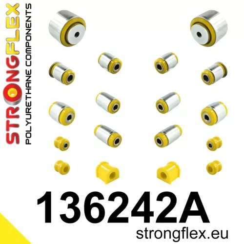 136242A: Rear suspension bush kit SPORT 16mm Yellow
