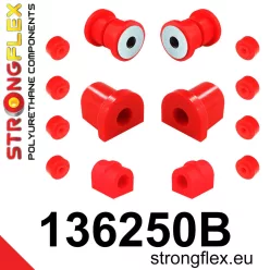136250B: Front suspension bush kit 16mm 131209 - 37mm Red